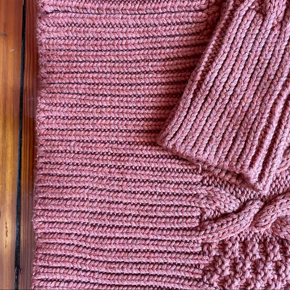 MODA International Orange Chunky Knit Sweater - Picture 3 of 7